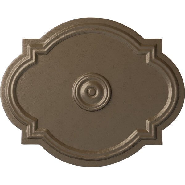 Ekena Millwork Waltz Ceiling Medallion (Fits Canopies up to 4 1/2"), 21 1/4"W x 17 3/8"H x 1"P, Warm Silver CM21WAWSS - main